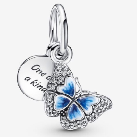🦋💙BLUE BUTTERFLY DANGLE & SPARKLING CHARM SET💙🦋SPECIAL OFFER AVAILABLE BELOW - Picture 11 of 12